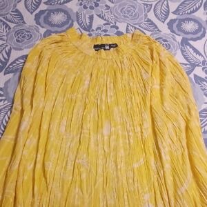 Antthony Yellow Women's Skirt Size Large Flowers Maxi Length 70s Summer